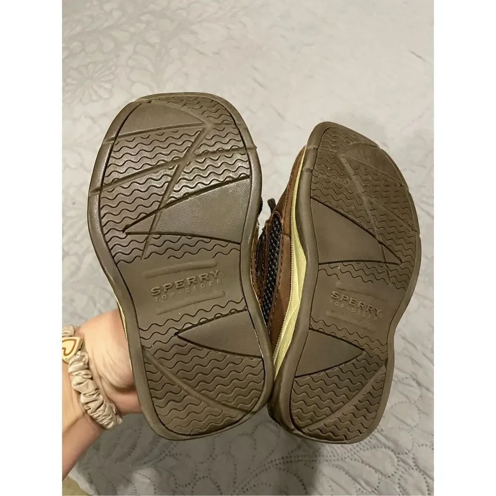 Sperry Baby Little Boy Brown Shoes 6.5